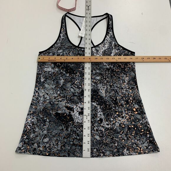 Fabletics Eiffel Tank Women M Medium Gilded Granite Scoop Neck Stretch Racerback - Picture 7 of 13